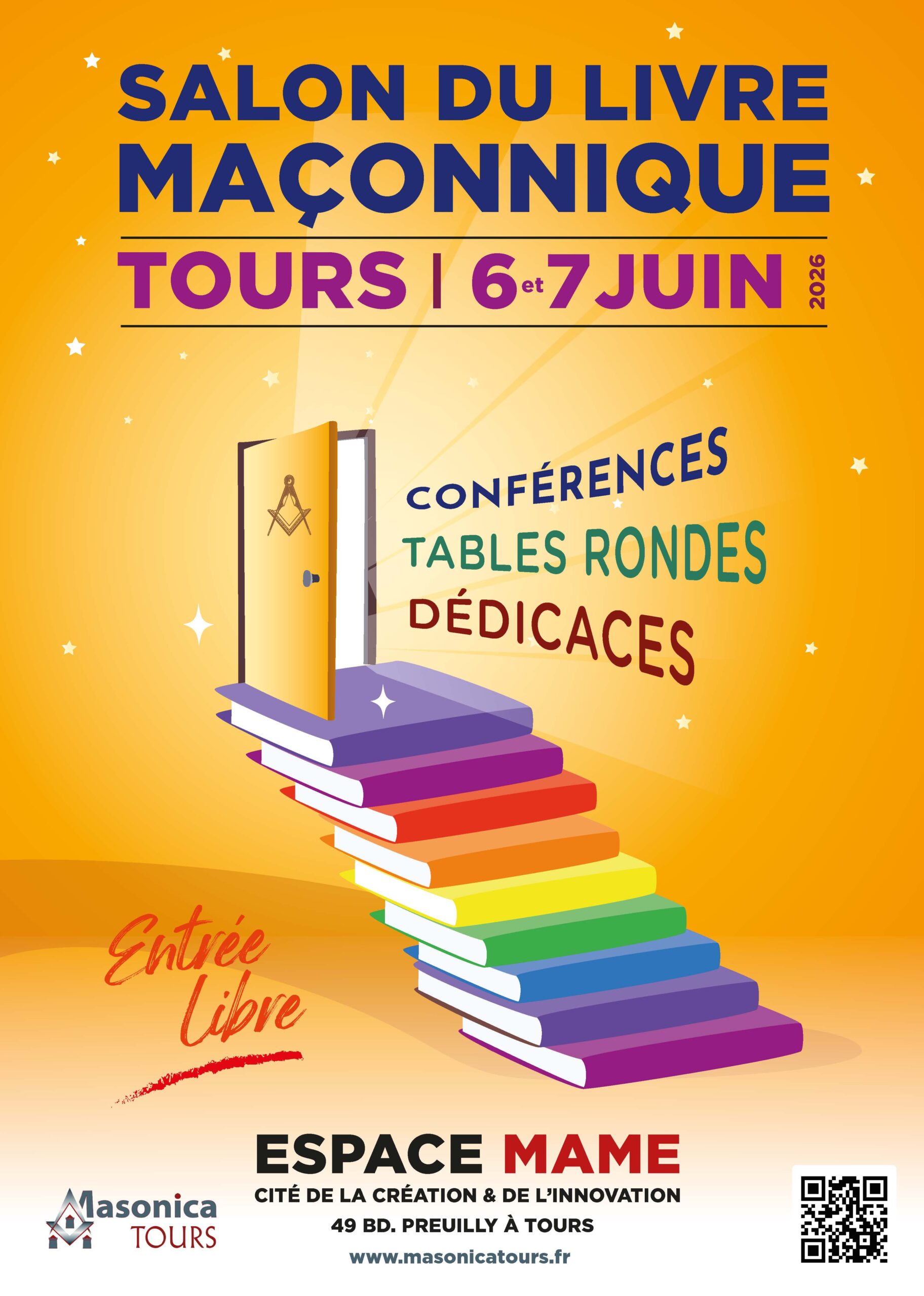 « Masonica Tours » Samedi 6 juin 2026 et le Dimanche 7 juin 2026